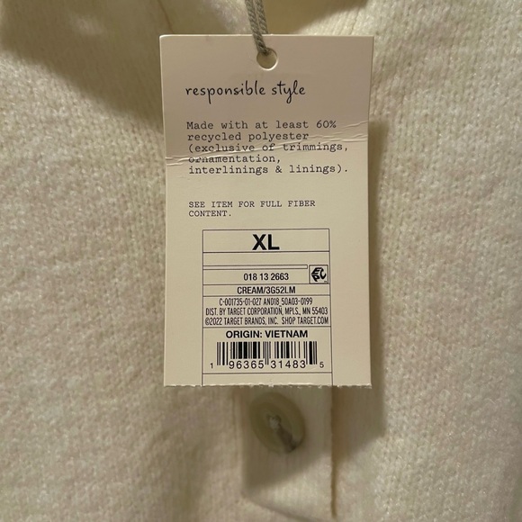 A New Day NEW Cream Polo Sweater NWT - Picture 6 of 6